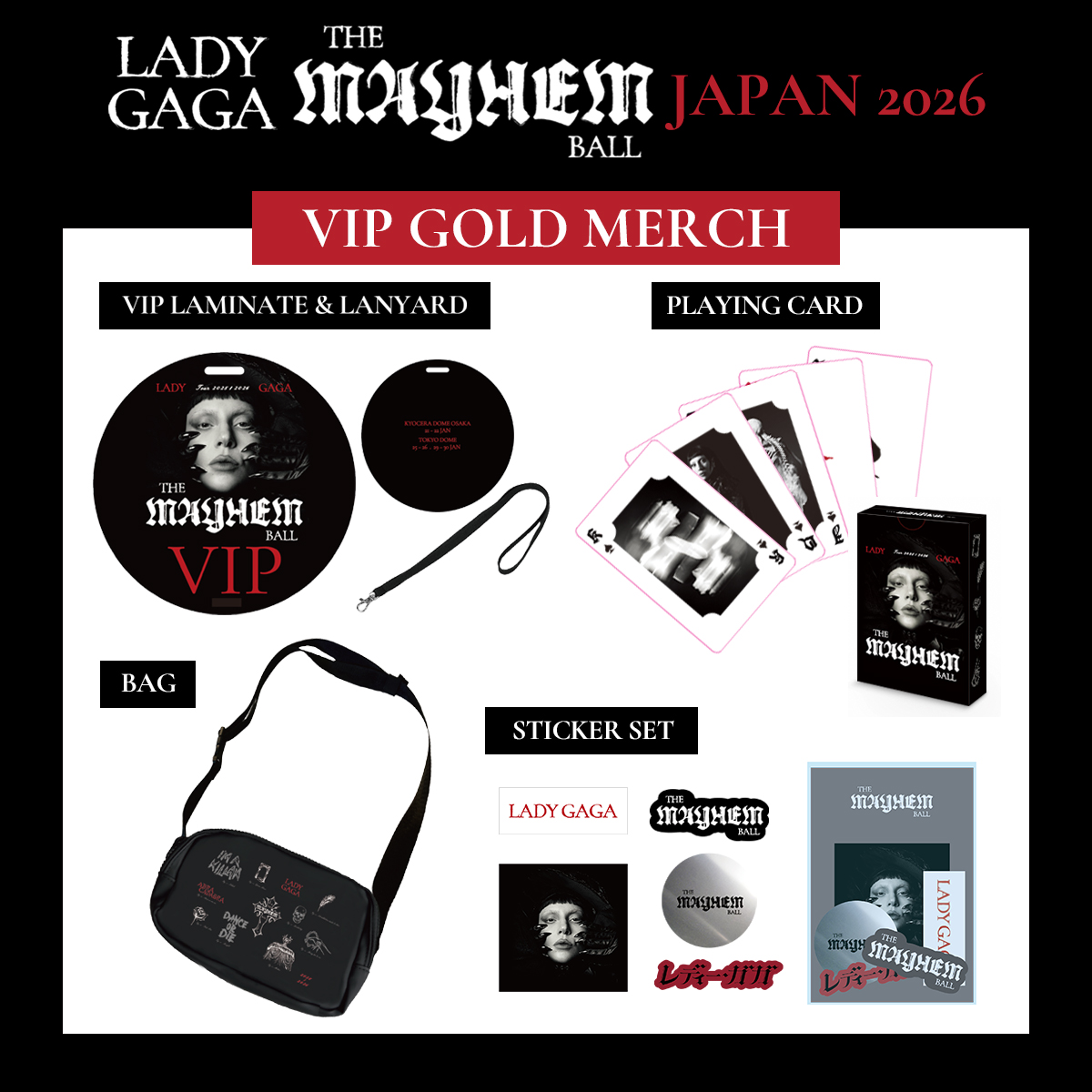 Lady Gaga来日公演 VIP特典の詳細を公開！ 大阪公演のVIP GOLD、SILVER