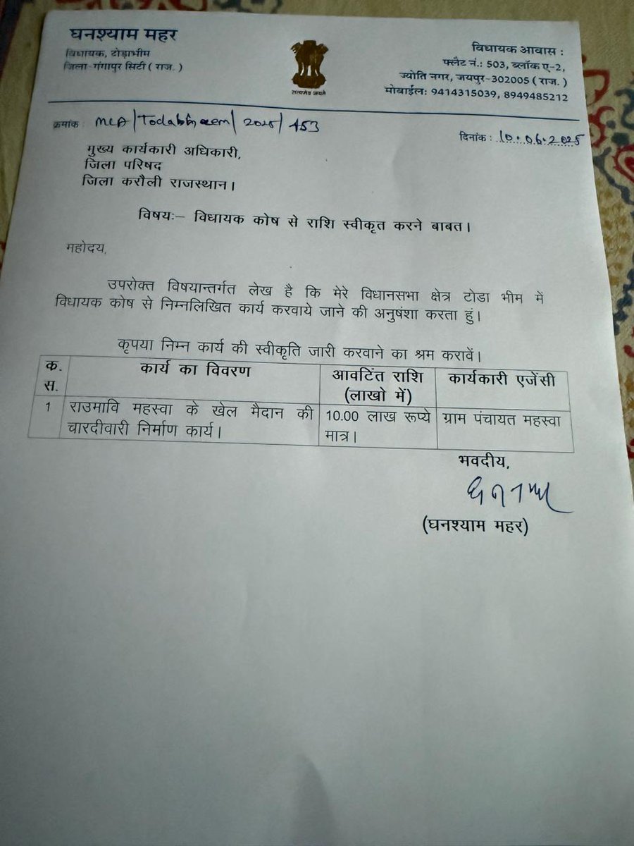 SunilJareda10's tweet photo. ग्राम पंचायत महस्वा में राउमावि महस्वा के खैल मैदान के लिए राशि स्वीकृत होने के बावजूद भी बजट का विकास कार्य में सदुपयोग नहीं हो ‌पा रहा है उच्चाधिकारियों को काफी बार अवगत भी करवाया कोई असर नहीं 
@GhanshyamMahar_ @RajCMO  @DmKarauli  @Ero_Karauli @madandilawar #mlafund #ground https://t.co/EfW4r5wHZt