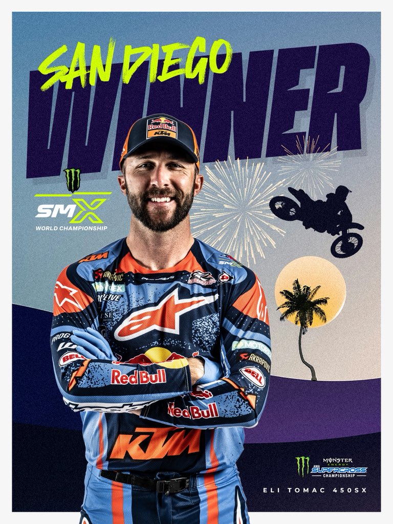 ELI TOMAC WINS SAN DIEGO 🥇 

#SupercrossLIVE #SMX #KTM
