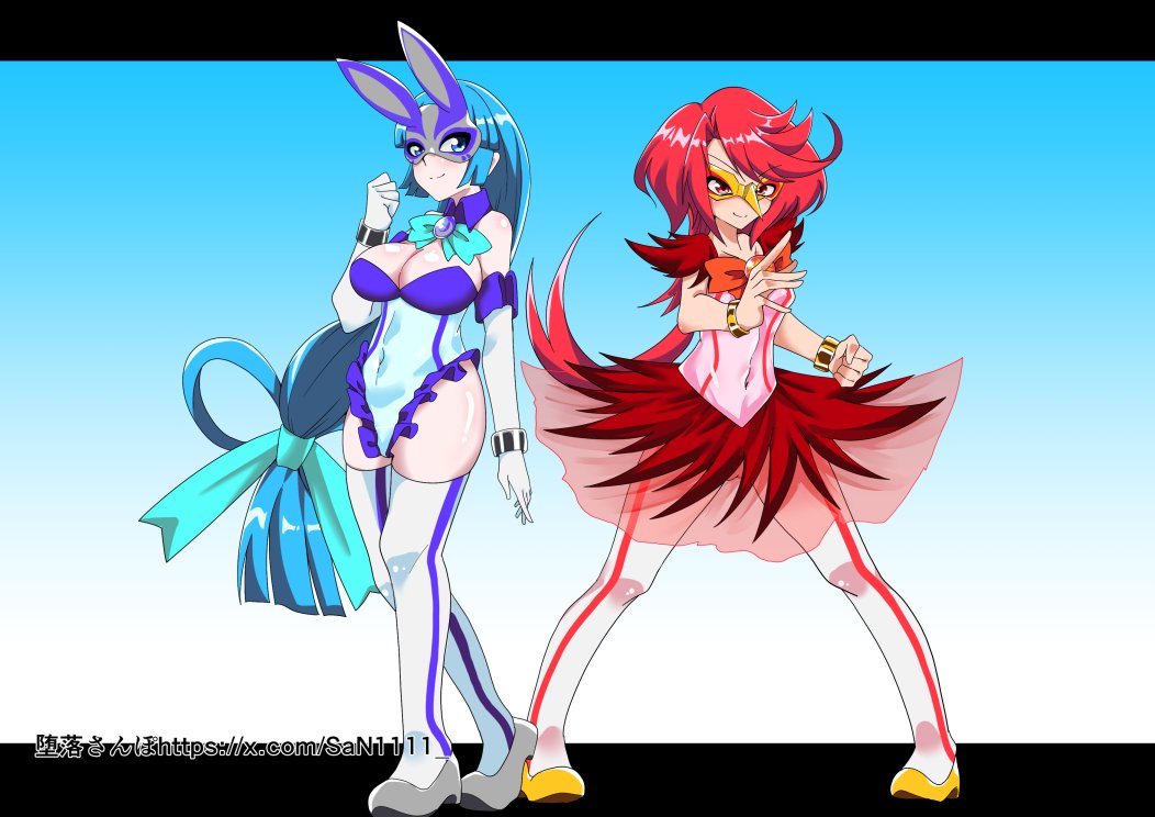 『仮面乙女スターアニマ』を描くのがかなり久しぶりでした!
見比べてみると最近描いた方は頭身が下がって幼くみえますね。
左2023年製作 右2026年製作 