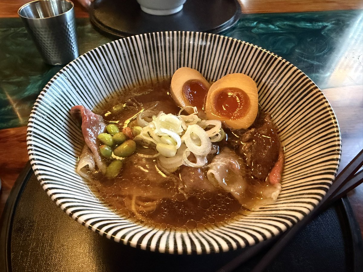 美味しゅうございました！
今回は牛にしてみましたー^_^
#とりそば下地橋