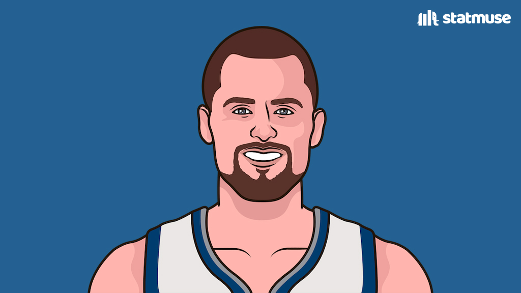 statmuse's tweet photo. 40-point games by a Wolf:

26 — Anthony Edwards
23 — KAT and K-Love combined https://t.co/cYPwDSvKaK