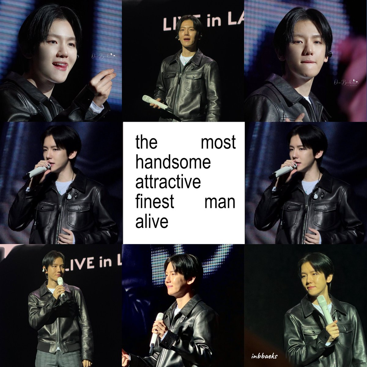 black haired baekhyun in leather jacket >>>