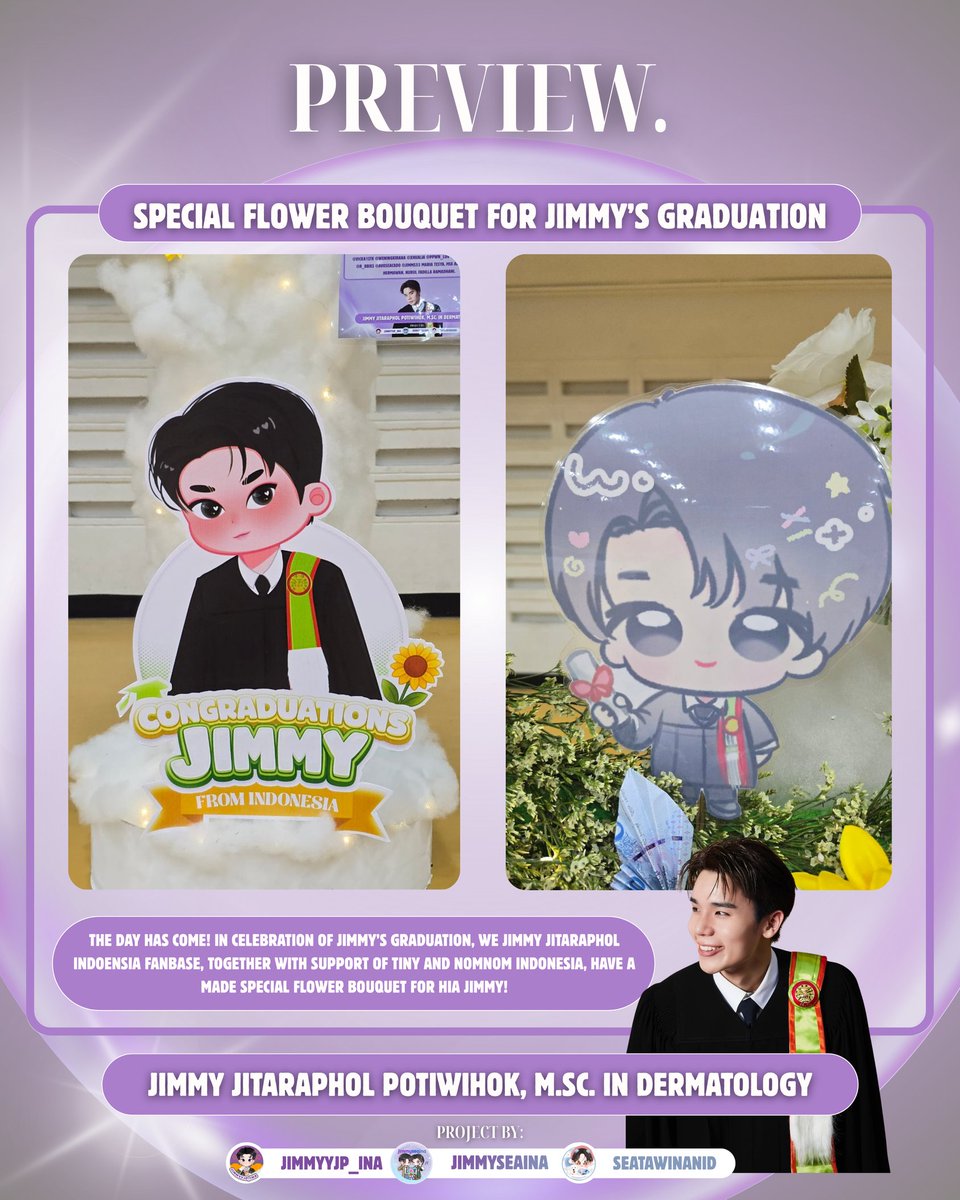 Jimmyyjp_INA's tweet image. —𖤐⭒🎓 ⭑ 𝐂𝐎𝐍𝐆𝐑𝐀𝐃𝐔𝐀𝐓𝐈𝐎𝐍𝐒 𝐉𝐈𝐌𝐌𝐘 𝐅𝐑𝐎𝐌 𝐈𝐍𝐃𝐎𝐍𝐄𝐒𝐈𝐀 .ᐟ 

We're glad to share that 180 cm standing floral display with 4-layer money cake for Jimmy has arrived beautifully, please take photos when you spot it 🌻

#JimmyGraduationDay
#jimmyyjp @jimmyyjp_