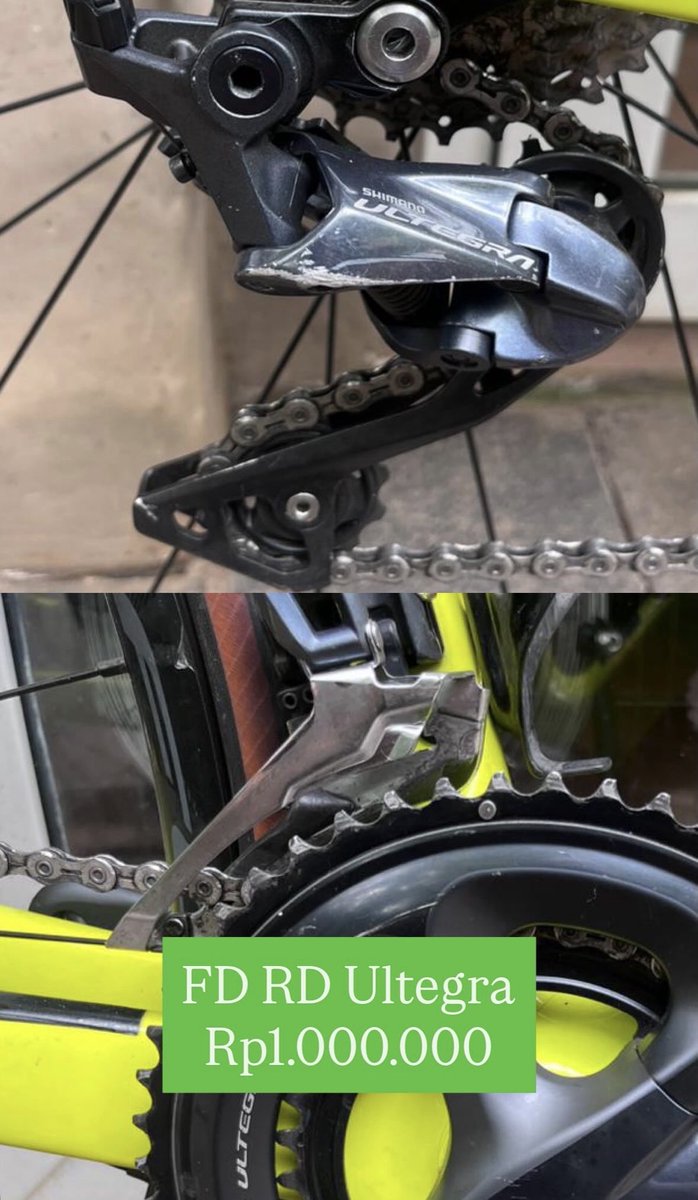 Ready semua
Sprocket 11-32 Ultegra Rp600.000
Rantai 11 speed Rp250.000
#fnfjb

Surabaya