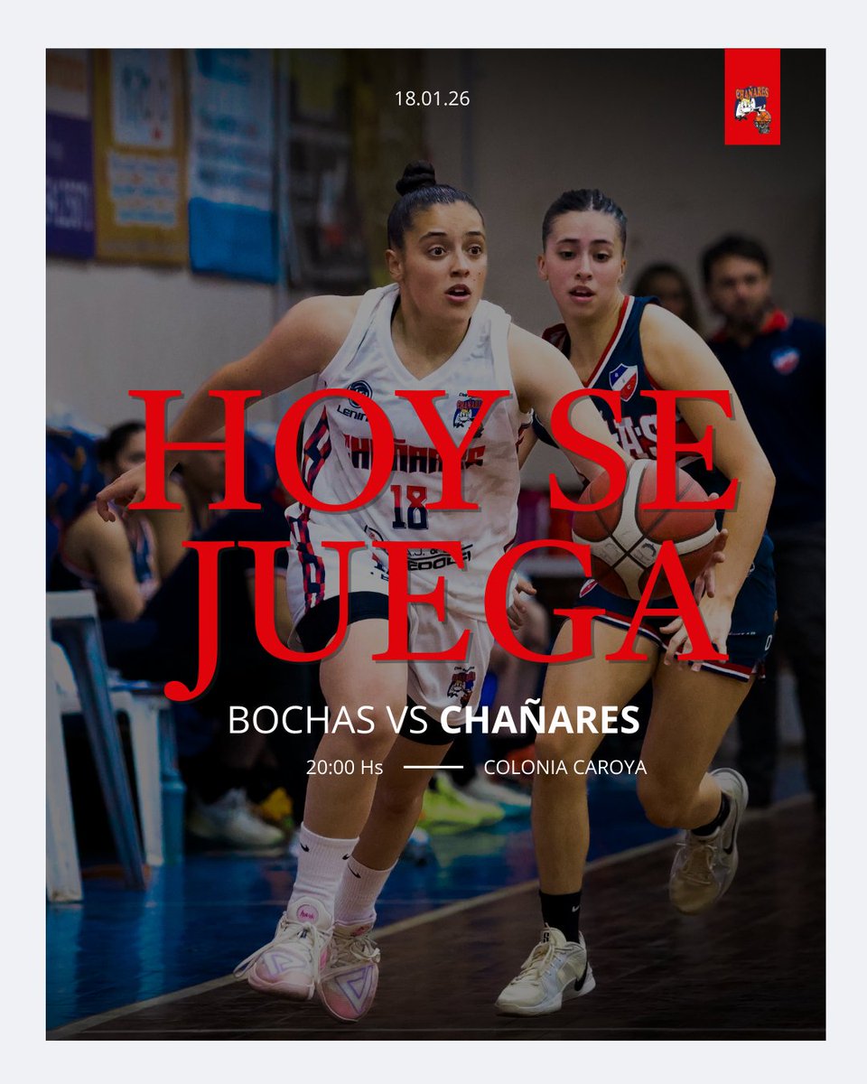 ❤️ HOY JUEGA CHAÑARES 💙

🆚️ BOCHAS 
🏟 COLONIA CAROYA
⌚️ 20:00 hs
🖥 <a href="/basquetpass_arg/">Basquet Pass Argentina</a>

¡Vamos Chañares... vamos chicas!💪🏽