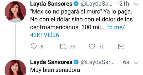 Nunca, pero NUNCA me va a dejar de dar risa aquella vez que <a href="/LaydaSansores/">Layda Sansores</a> felicitó a Layda Sansores