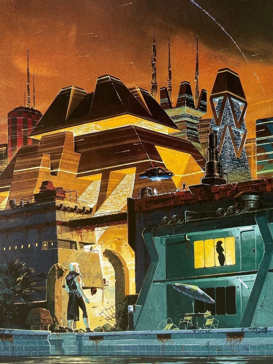 90sPiictures's tweet photo. The paintings of French sci-fi illustrator Philippe ‘Manchu’ Bouchet https://t.co/FbMpivX5Tg