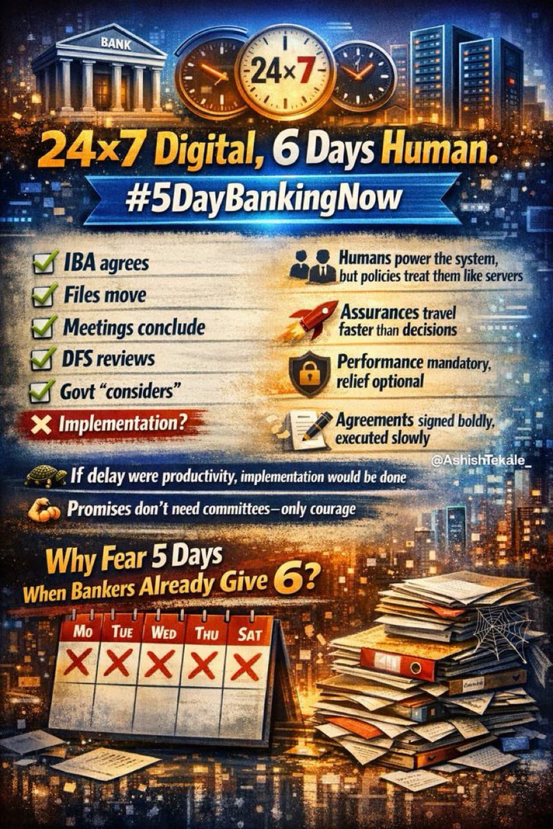 jarunkarthi's tweet photo. @NA165946 #Implement5DayBanking https://t.co/5Cd6gL3Ohj