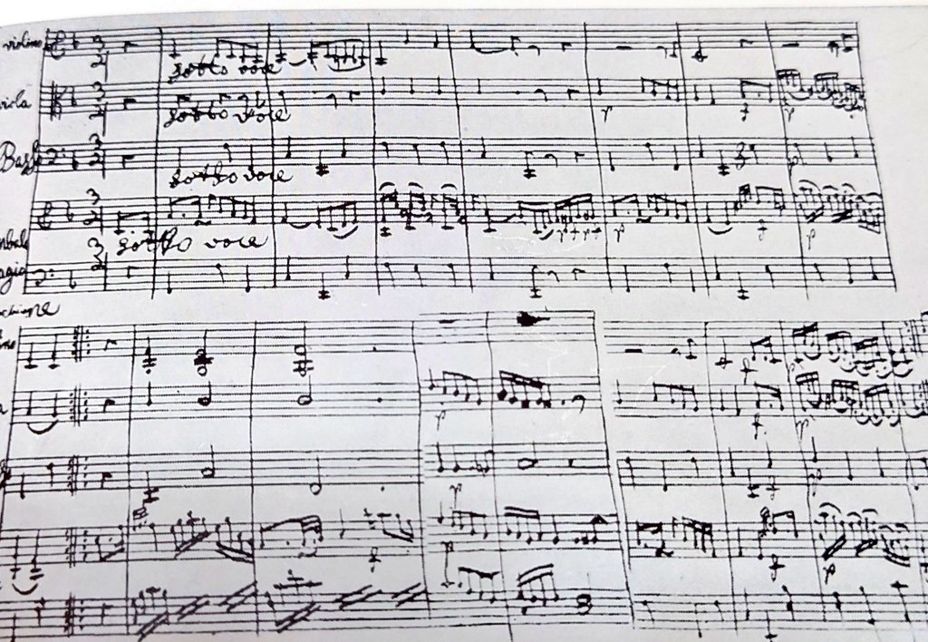 少年時代のベートーヴェンの自筆譜。この頃は丁寧に書かれていた