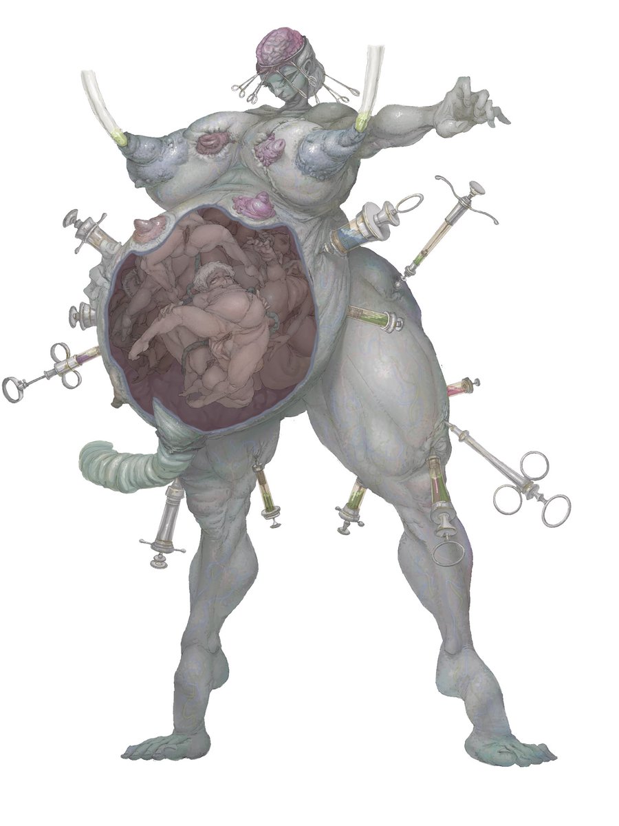 qqw430's tweet photo. Leech possessed an abnormally voracious libido, engaging in intercourse with its owner nearly every day. At night, it habitually inserted its penis into Rosa's vagina (otherwise “Leech” would suffer insomnia). Over 17 years, Rosa conceived and carried countless pregnancies… https://t.co/aD2j5ZUFCD