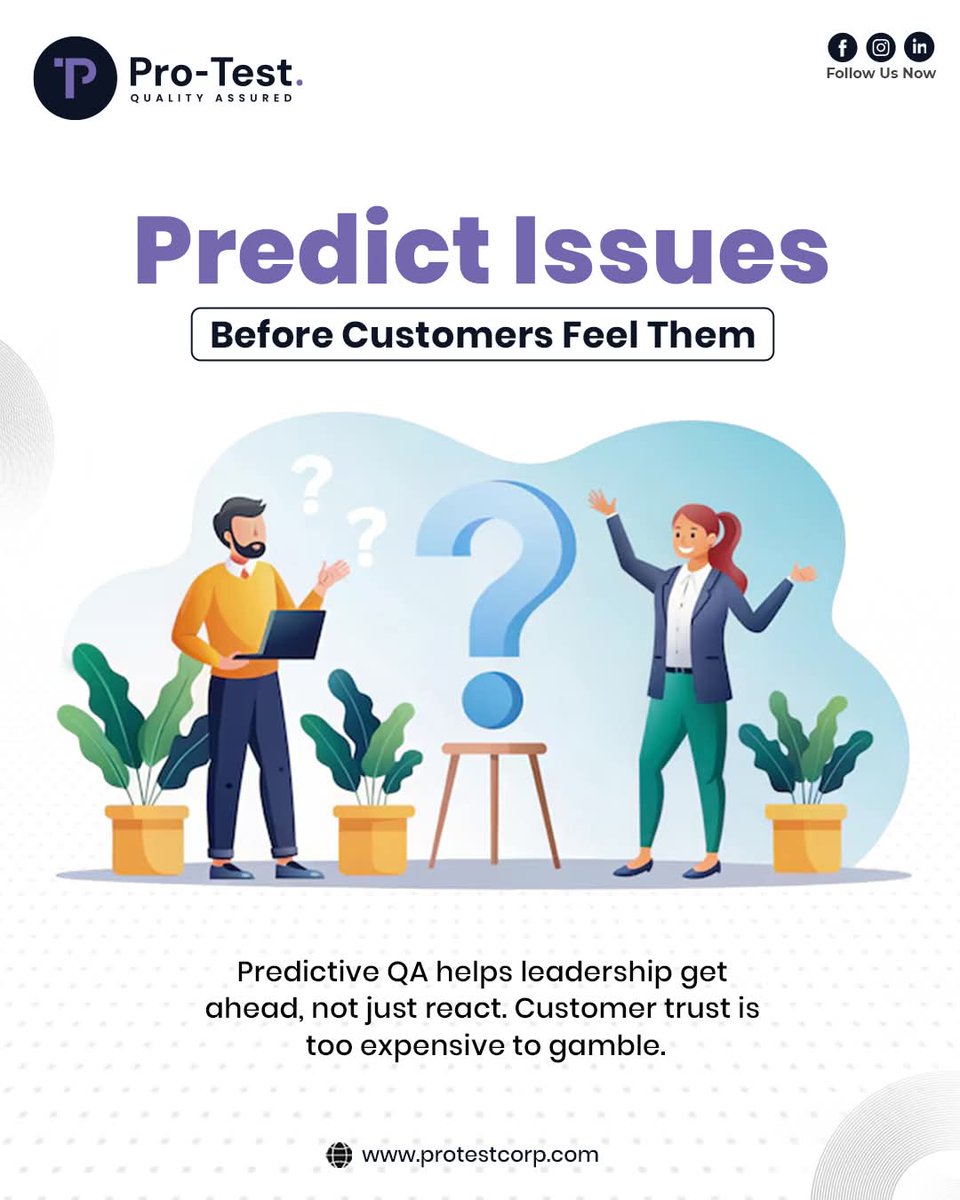 ProTestcorp's tweet photo. Stop sifting through jargon-filled QA reports. Plain-language QA + conversational AI gives leaders instant clarity: "Are we ready? What's the risk?" Book your Pro-Test demo.

#PlainLanguageQA #ConversationalAI #AIHub #QualityEngineering #TestAutomation #TechLeadership #CTO #CIO https://t.co/XPV1PH91E6