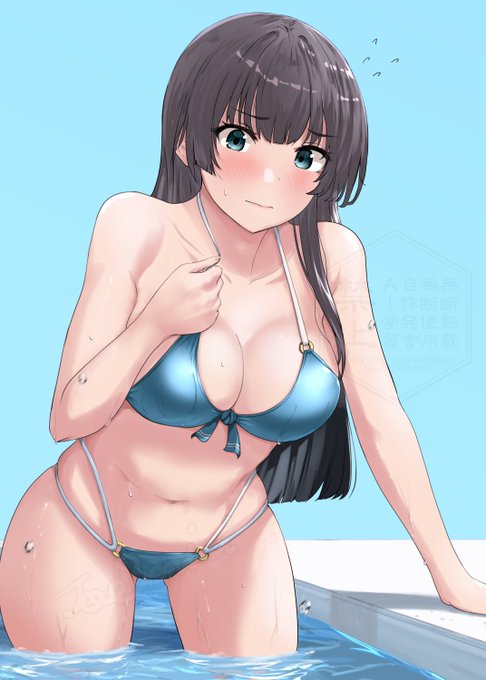 夏を懐かしんで阿賀野姉のビキニ😚 