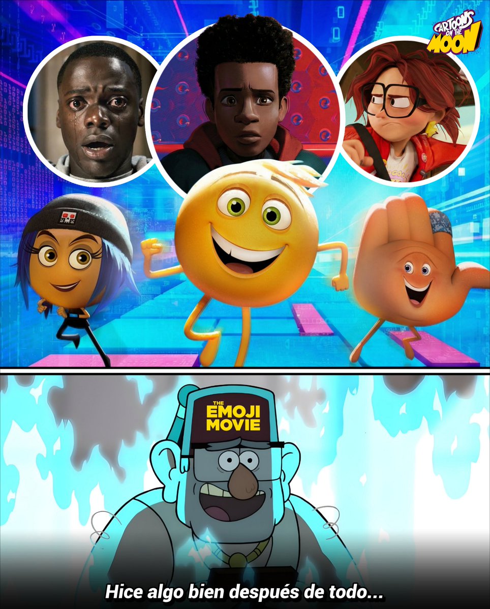 CartoonsOTMoon's tweet image. Un dato animado hasta que salga Beyond The Spider-Verse. Día 175:

Aunque todos la odian, The Emoji Movie fue clave para el cine moderno:

● A Jordan Peele le ofrecieron ser Emoji Caca y quedó tan avergonzado que dejó la actuación para ser director de horror (y ya ganó un…