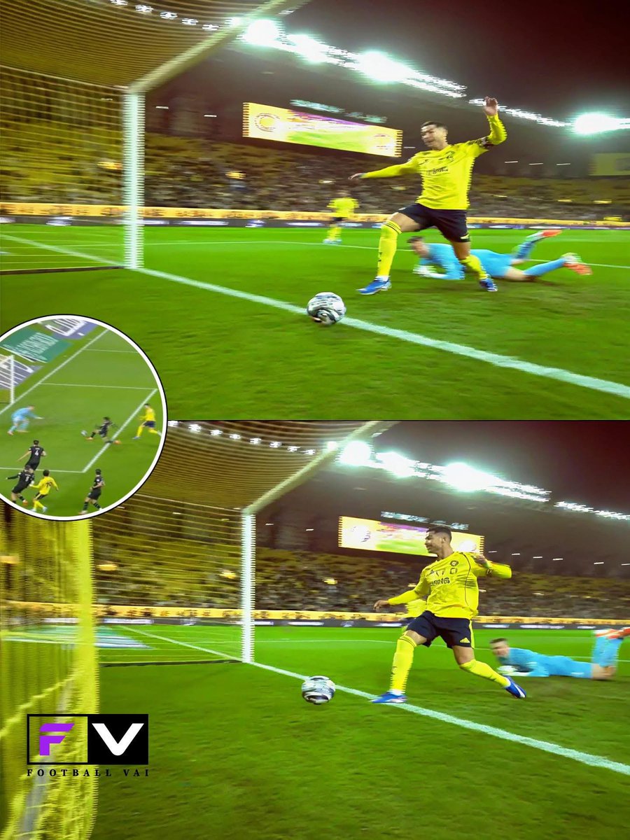 🚨Cristiano Ronaldo tried to 𝐬𝐭𝐞𝐚𝐥 an own goal 👀

The ball was 𝐝𝐞𝐟𝐥𝐞𝐜𝐭𝐞𝐝 by the defender and was already 𝐡𝐚𝐥𝐟𝐰𝐚𝐲 over the line. Even though there was 𝐧𝐨 defender anywhere near him, Ronaldo still tried to get a 𝐭𝐨𝐮𝐜𝐡 just to put his name on the