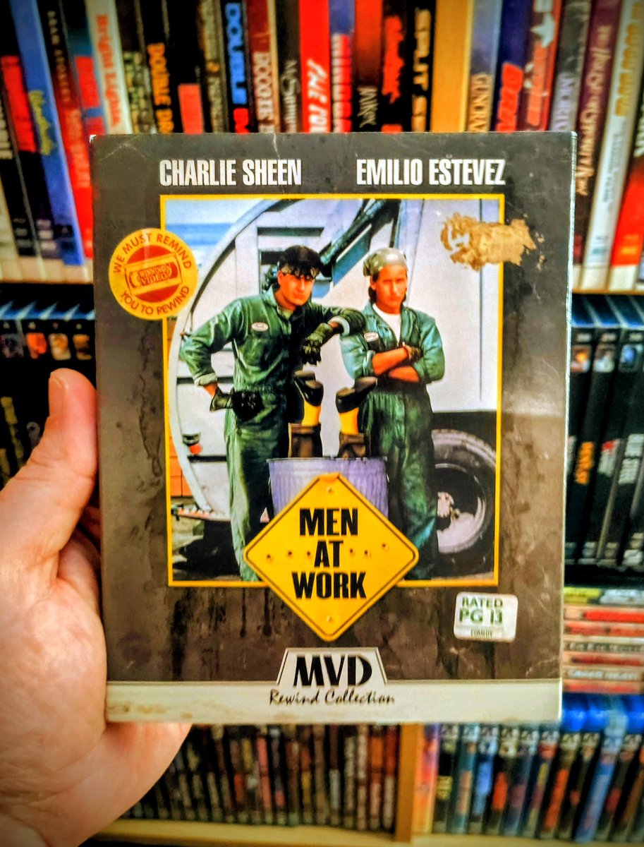 timberthehutt's tweet image. Men At Work (1990) Two slacker garbage men and Keith David stumble upon a conspiracy to cover up illegally dumping toxic waste with the murder of a politician.

A 90s video store/cable staple with a great release from @mvdentgroup

#NowWatching #PhysicalMedia
#MVDRewindCollection