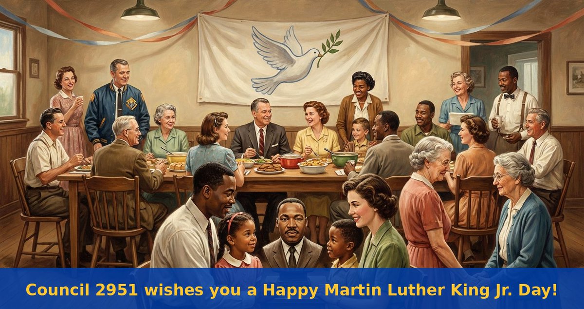 knights2951's tweet image. 🎉 Council 2951 wishes you a Happy Martin Luther King Jr. Day! #KofC #KnightsOfColumbus
