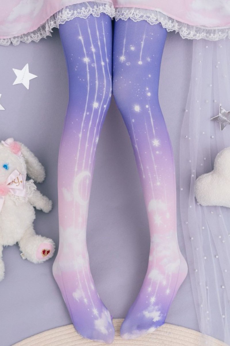 Belchic7's tweet image. 💜🌙星空に包まれるゆめかわタイツ🌙💜