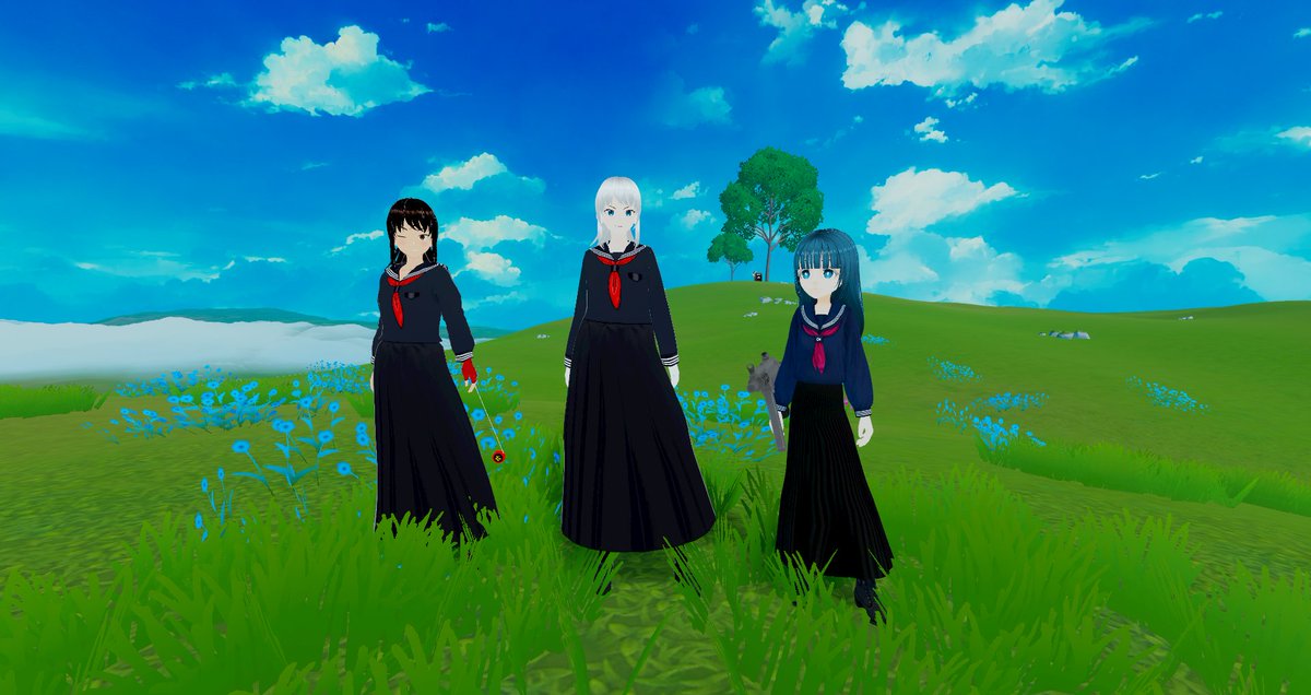 昨夜の #cluster はスケバン３人で遠足しましたｗ
その後は流れでロビーにカチ込むなど。
Megさん、麦あわさんありがとうございました^^  #cluster