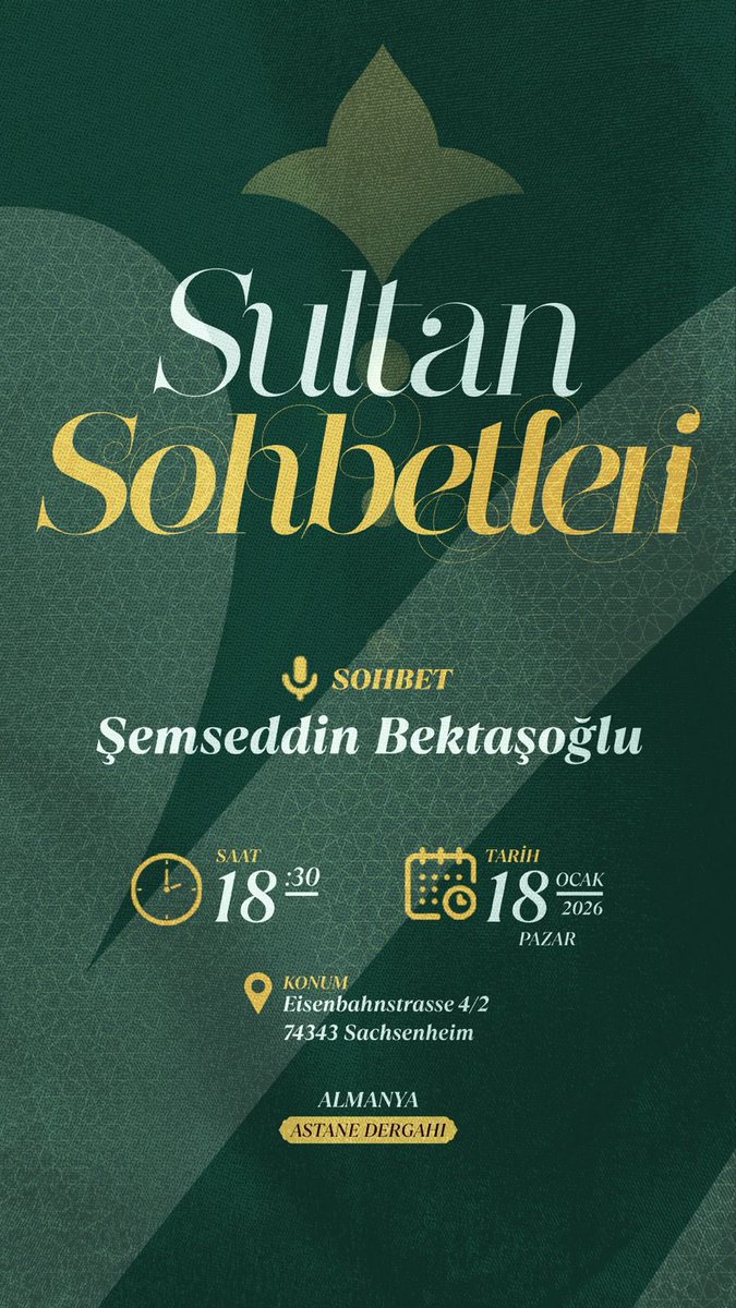 Kardeşlerim!
Bu günkü sohbetlerimiz Stuttgart bölgesinde. Görüşmek dileğiyle.