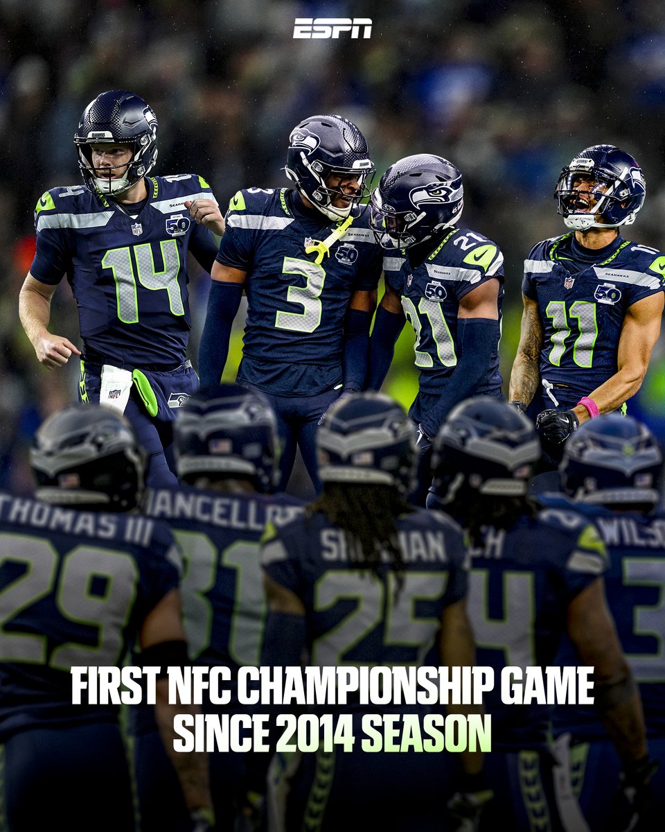 SEATTLE IS BOOMIN' AGAIN 💥 

Seahawks take down the 49ers to head to the NFC Championship 🔥