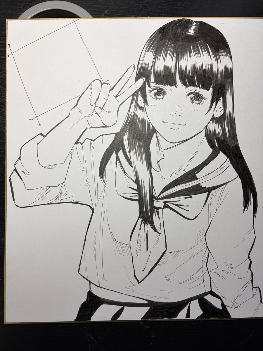 Post by 玉越博幸 on X: 色紙描いてます
