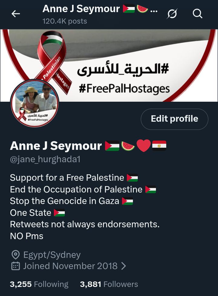 jane_hurghada1's tweet image. Hi friends, posting to show you my new profile with the #FreePalHostages.
It wasn't a five minute endeavour 🤔🇵🇸♥️
#FreeP