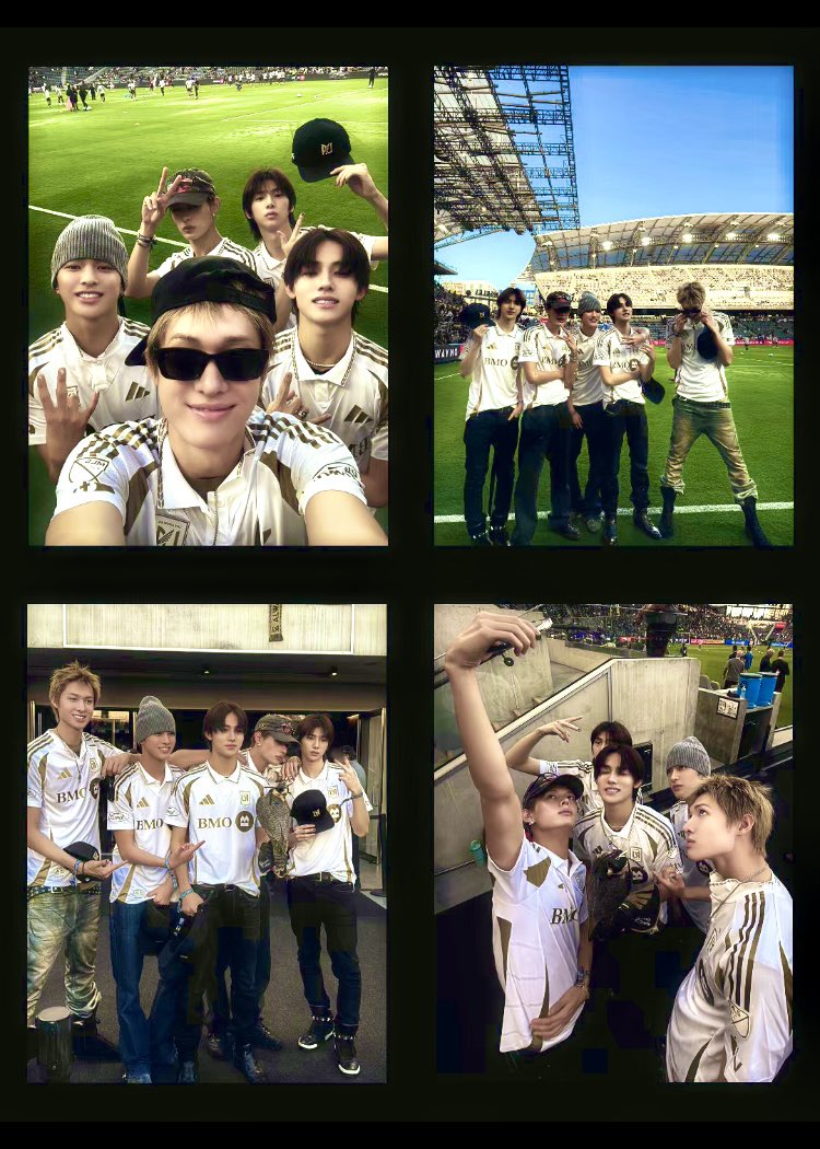 Chromelines's tweet image. ️️️️
SPORTIS (aka sporty CORTIS) casually appearing on the field like it’s a core memory. LAFC and honorable falconer moment, it's the  euphoria we never forget ⚽️
(✦ @zhaoyufatn )
 ️️️️