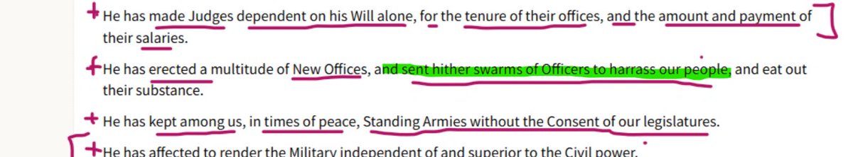 <a href="/MaryLTrump/">Mary L Trump</a> You know this is EXACTLY one of the 27 listed Grievances in The Declaration of Independence against the Tyranny of The King?

“He has erected a multitude of New Offices, and sent hither swarms of Officers to harass our People, and eat out their substance.”
x.com/CKCardano/stat…