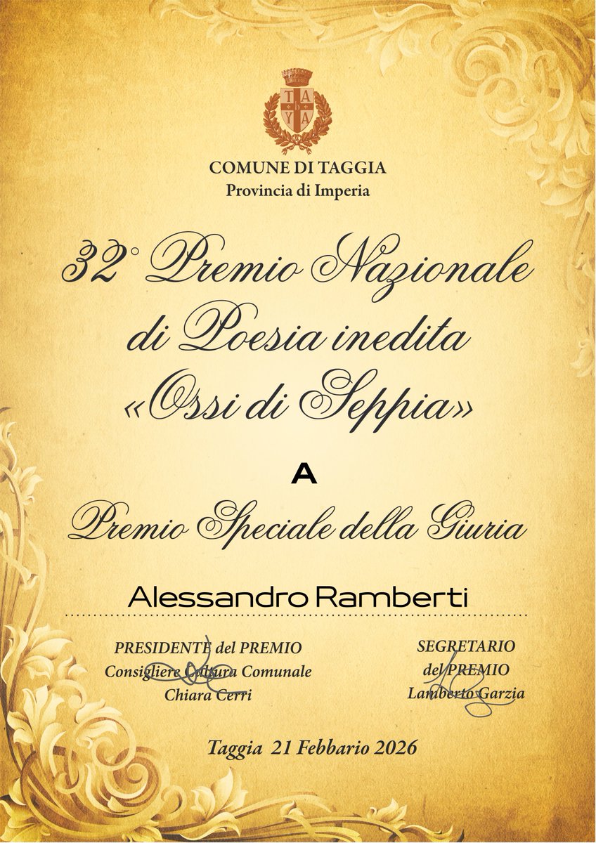 Premio Speciale della giuria a "Tocchiamoci” di Alessandro Ramberti farapoesia.blogspot.com/2026/01/premio…