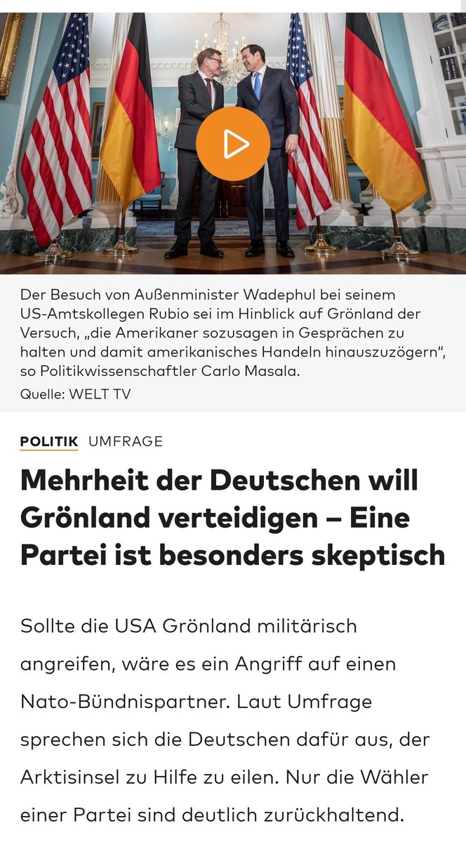Das wird so ein Hit wie die Verteidigung Afghanistans, die angekündigte Zurückeroberung der Krim und die Ausdehnung der Nato auf die Ukraine (von der wir uns unsere Energiepipeline sprengen ließen!).🙈 Schönen Sonntag! #Zölle