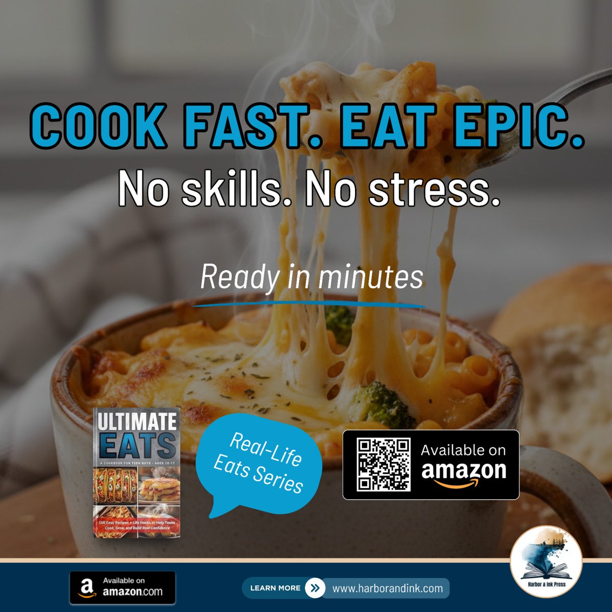harborinkpress's tweet photo. Fast recipes teen boys can cook, gaining confidence, independence, and skills without stress, mess, or boring vibes

#teenrecipes #easycooking #confidencebuilding #cookbook #teenboys #quickmeals #microwavehacks #reallifeeats https://t.co/ObEvAUzJaG