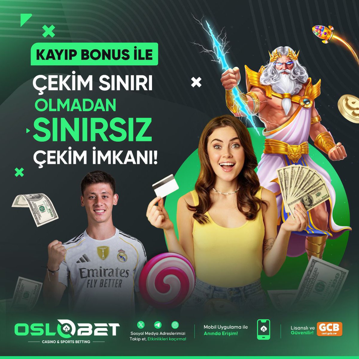 Oslososyal2025's tweet image. 💥KAYIP BONUS İLE SINIRSIZ ÇEKİM 💥

⚡️Kaybettin diye durma, kazanca dönüştür!

💱Gün içinde tek seferde en az 100 TL #yatırım yaptıysan %30’a varan Casino #Kayıp Bonusu seninle!💱

➡️ Bonusunu #BONUS TALEP alanından hemen iste, fırsatı kaçırma!

 🔗 t2m.co/osofficial