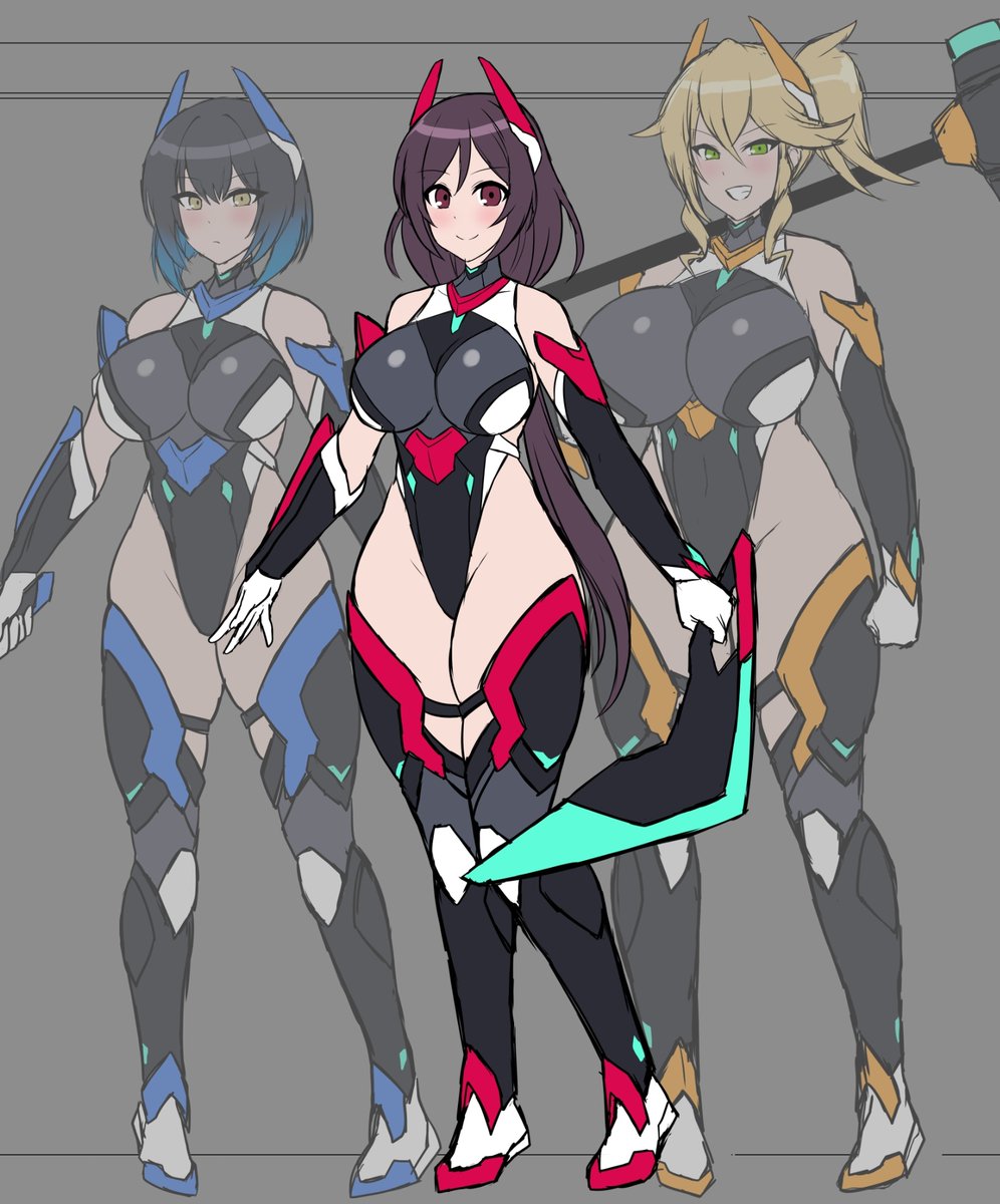 残り一人のデザインラフも完成
この子は開始時点で先に堕とされている予定です 