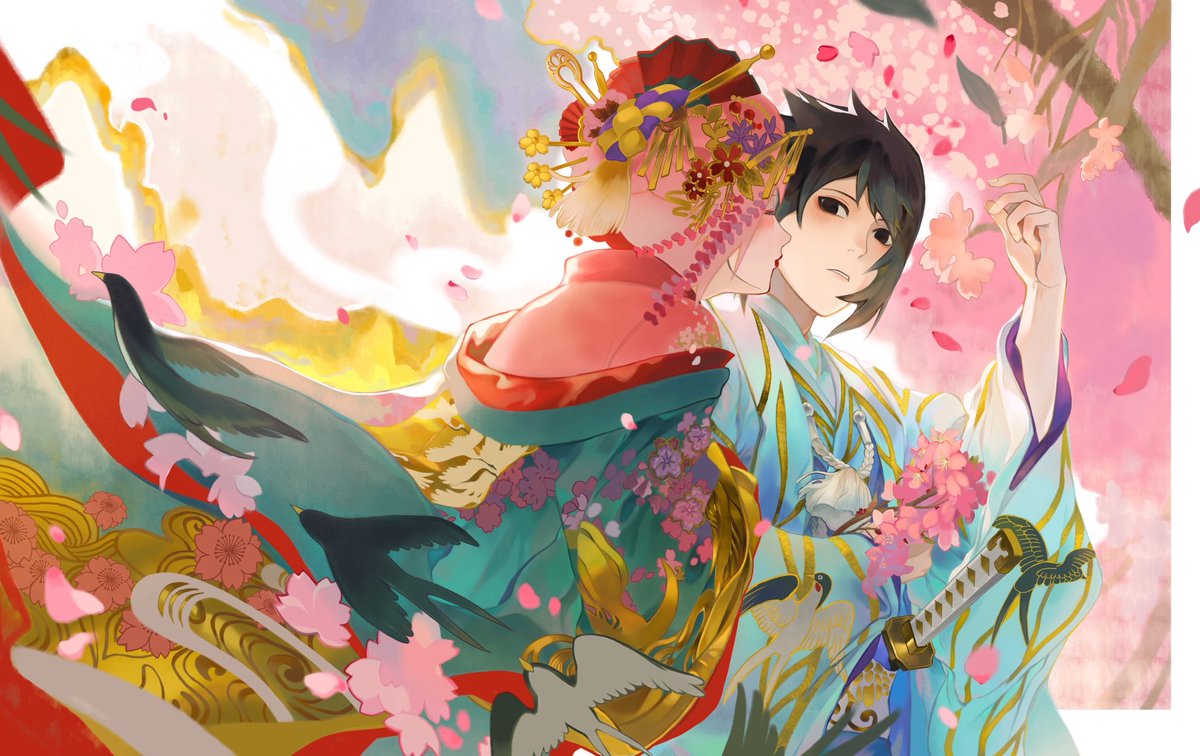 Mlynar_'s tweet image. #サスサク #Sasusaku 
“我们在另一个世界再做夫妻吧。”