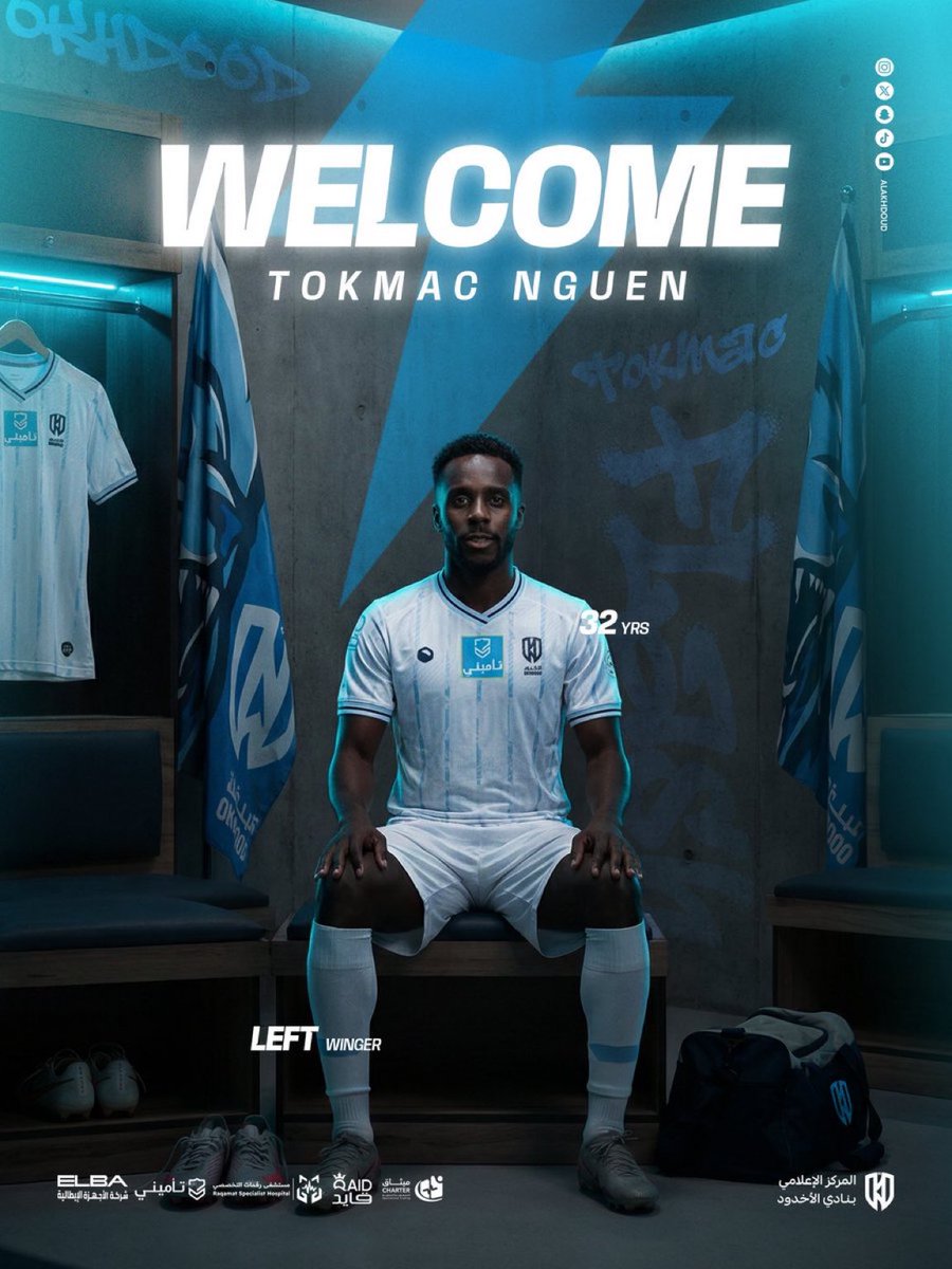 is_awed's tweet image. —🚨🚨رسمياً 

نادي #الاخدود يُعلن تعاقده مع توكماك نغوين