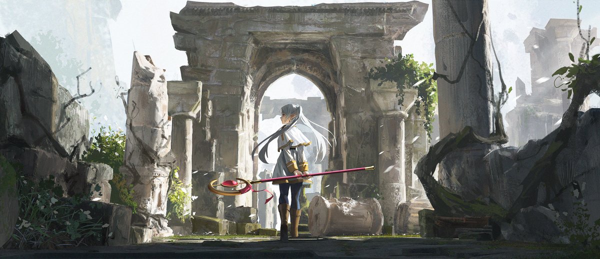 Frieren wallpaper 
by Yukkuri (pixiv)