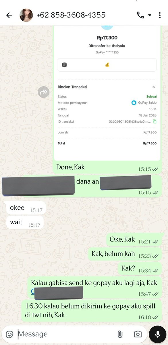 arr11105's tweet image. Orang kok jahat bener, ya. I mean kok mereka tega gitu nipu. Literally ini tadi aku ngumpulin duit dari beberapa e-walletku buat beli makan, eh malah ditipu sama orang ini. Semoga segera tobat deh. Kalian hati-hati, Guys. Help rt dong para ba, biar pada aware.
#zonauang