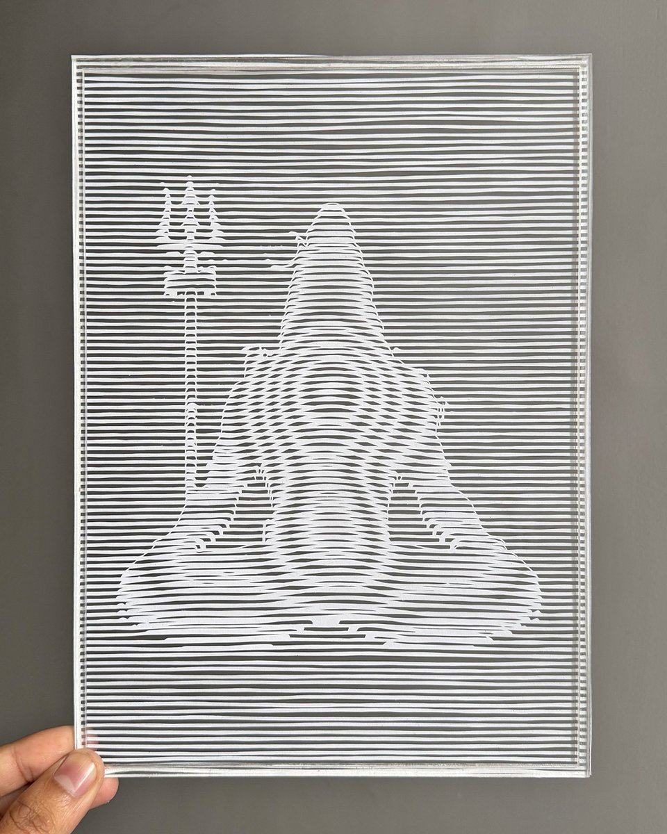 Lord Shiva Papercut Hand-cut Papercutting Art      
Size : 10x7 inches    
#Paper #papercut #papercutting #India #artwork