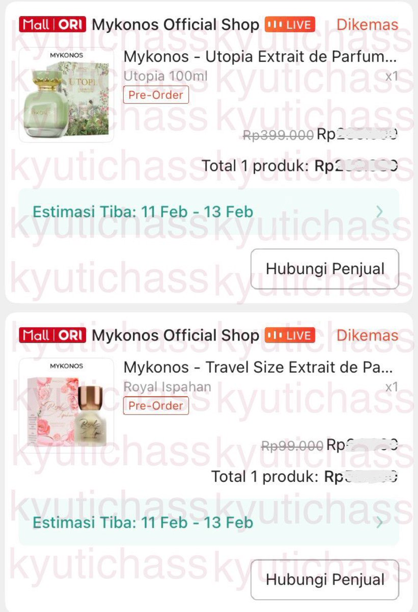 ada yg mau keep ngga guys?
- mykonos utopia 100ml
- mykonos royal ispahan 15ml

dm ajaa guys, dm aku udah bisa