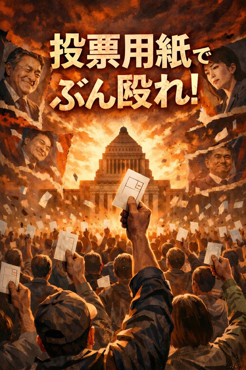 45451919wao's tweet image. 投票用紙は
腐った政治家に
トドメを刺せる武器だ！！
選挙に行こう！