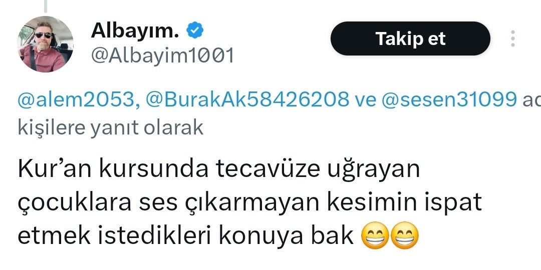 Biz her sapıklığa ses çıkarırız sizin gibi değiliz.Chpnin seçim otobüsü ilçe binaları 50 artı bir vs vs..
Sen gerçekleri duymak ağır gelince engelleyip gidersin anca..