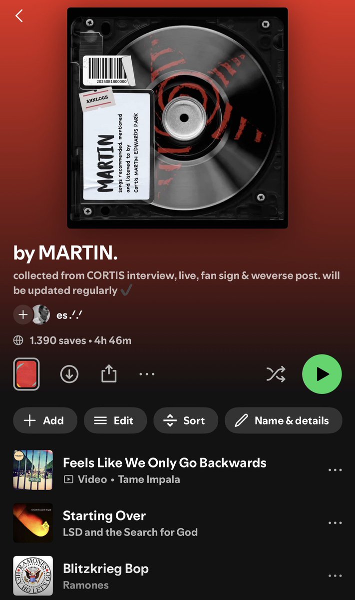 ahnlogs's tweet image. reheating my martin’s playlist ✅

🎧 : open.spotify.com/playlist/1U8VR…
🍎 : music.apple.com/id/playlist/by…