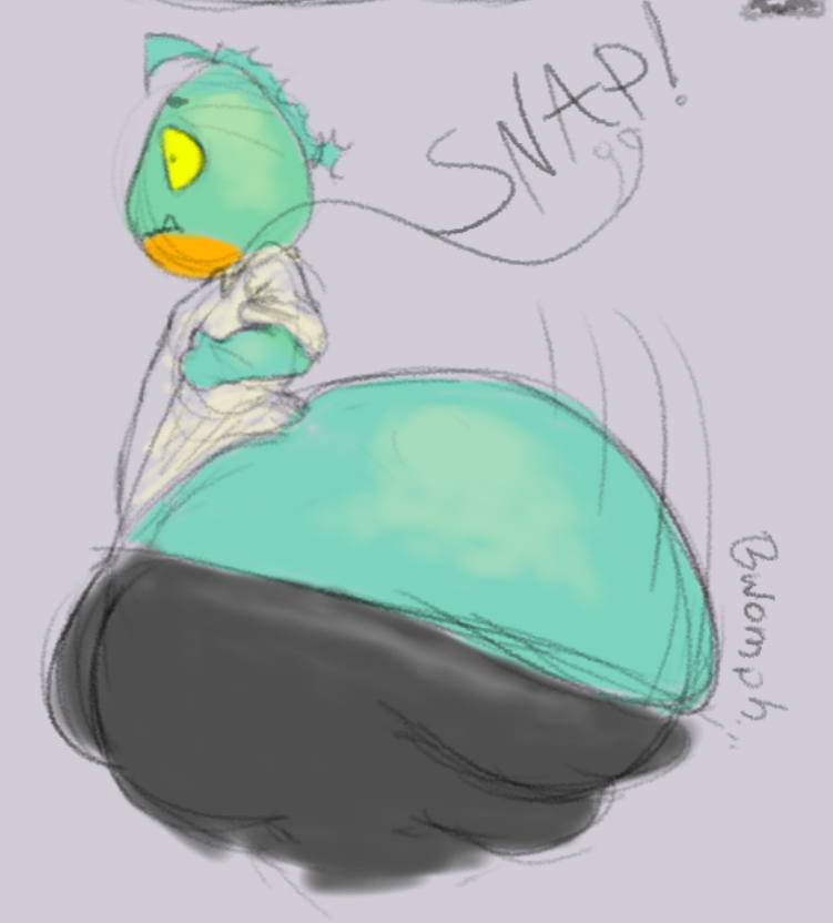 his suspenders couldn't handle all the ass