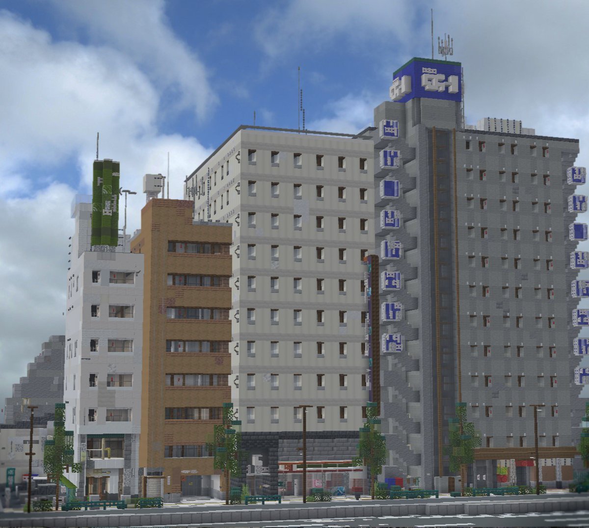 マイクラで作った街の風景
#Minecraftbuilds #Minecraft 
#Minecraft建築コミュ #ほうしゅう生活