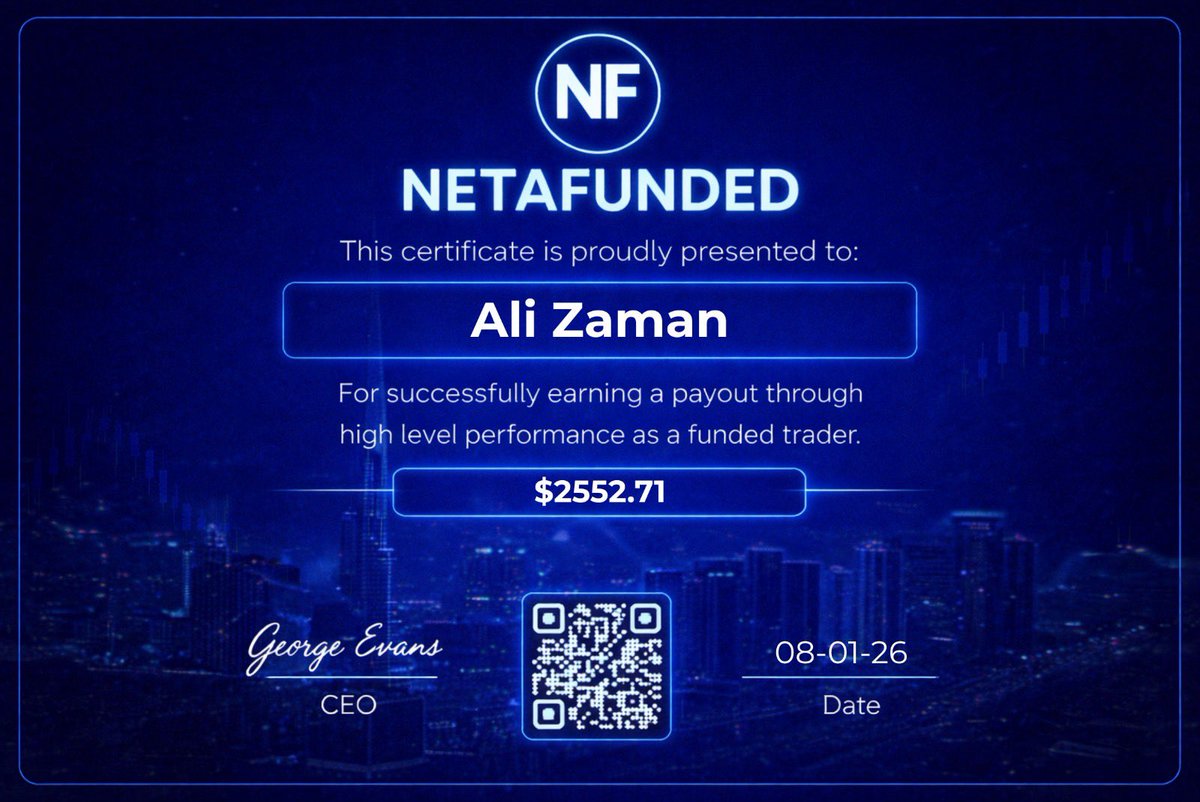 Here are some of our biggest recent client payouts from Neta Funded 🏆

Our traders use our capital and keep 90% of their profits.

Why trade your own money when you can trade ours?

Start your funded challenge today 🚀