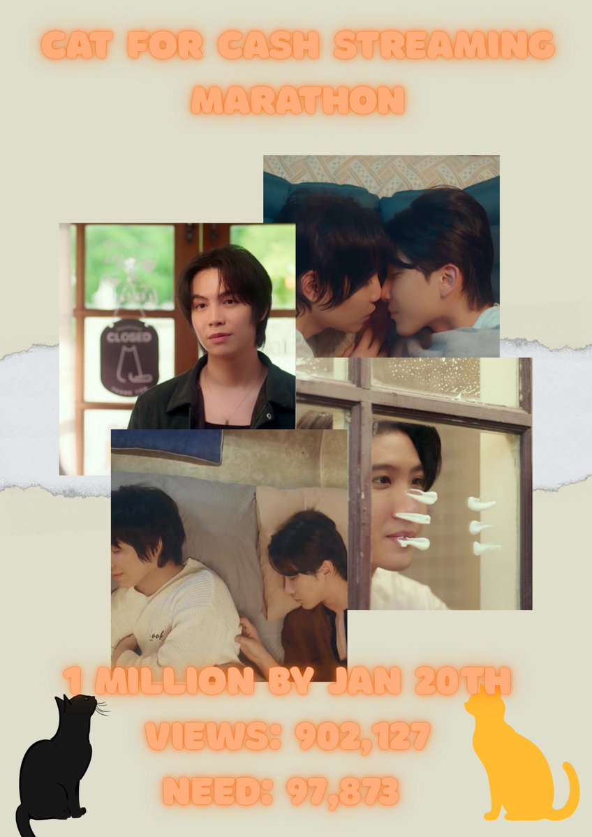 CamuiSubaru's tweet image. SOMS WE ARE SO CLOSE. 
Join the stream marathon adn get the trailer to 1,000,000 veiws before the premeir on January 20th!

Stream the trailer here: youtube.com/watch?v=H6l2SW…

Stream Found my Home here: youtu.be/egMP38-uh78?si…

#CatForCash #FirstKhaotung