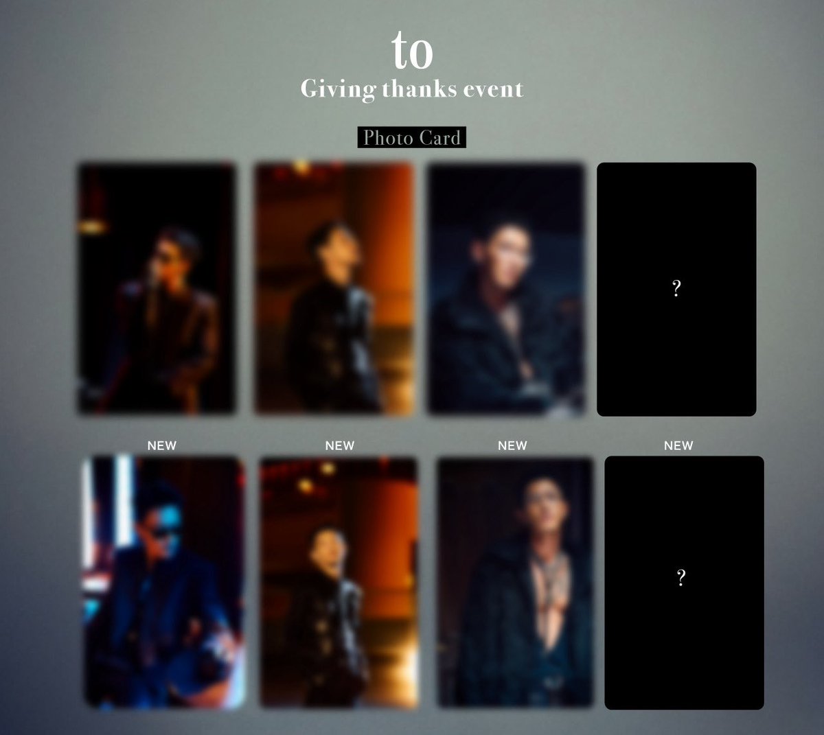 本日の会場より、お渡しするフォトカードが新たに4種追加となり、8種類