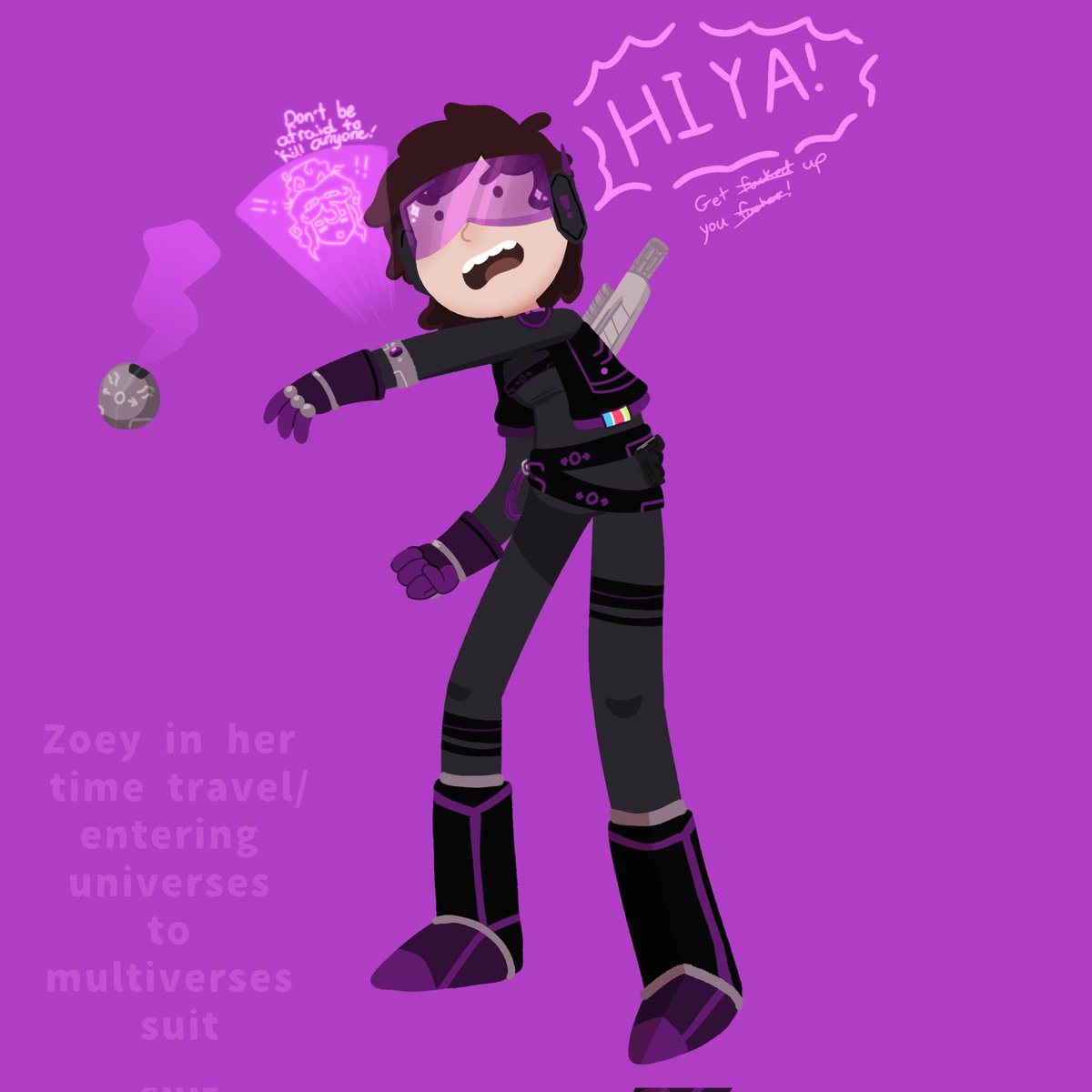 Minecraft_cak33's tweet photo. you guys know that Zoey travels lots outside of the universe and everything basically. I thought I could show the final design of her traveling suit. Since this suit is not related to any fandom I'm in, so technically I can post it everywhere and it still be Zoey in the fandom. https://t.co/DTDAk92rZh