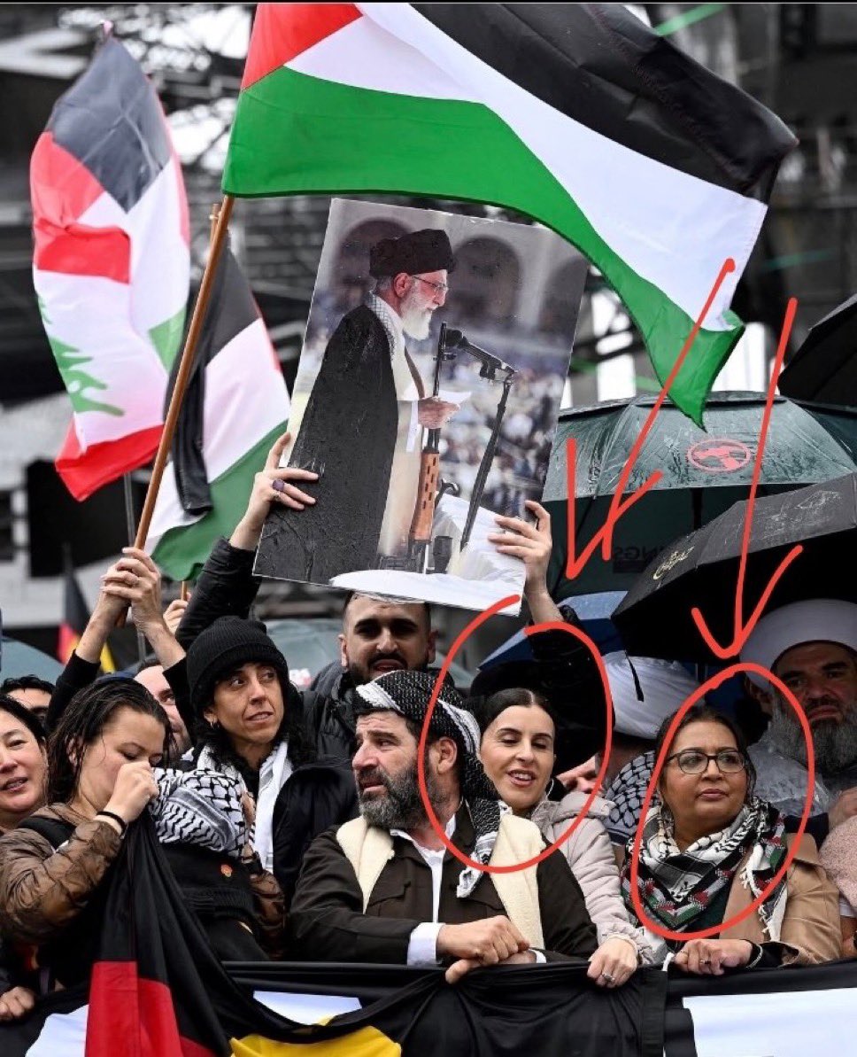 firstfusilier's tweet image. Hey @AlboMP, If you can’t see where the threat is coming from, then you haven’t been paying attention. That’s @RandaAFattah and @MehreenFaruqi and the bloke in the picture is Ayatollah Ali Khamenei, the Supreme Leader of Islamic Republic, and the bloke who’s reportedly just…